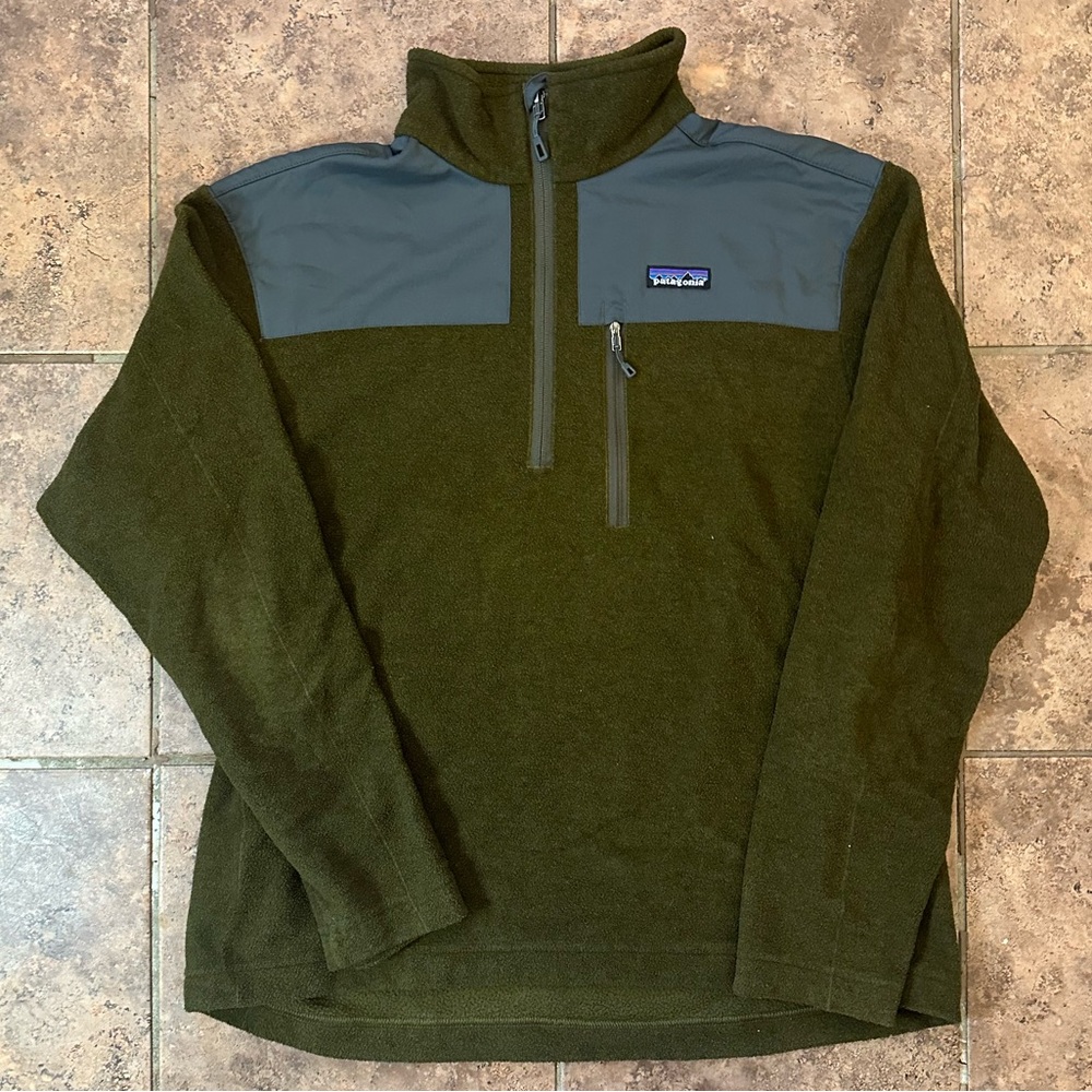 Patagonia 1/4 Zip Men’s Green Size L